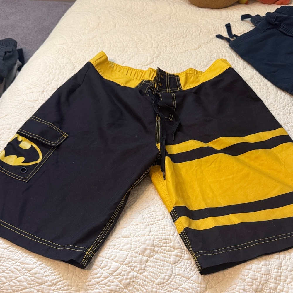 Batman Yellow and Black Mesh Shorts